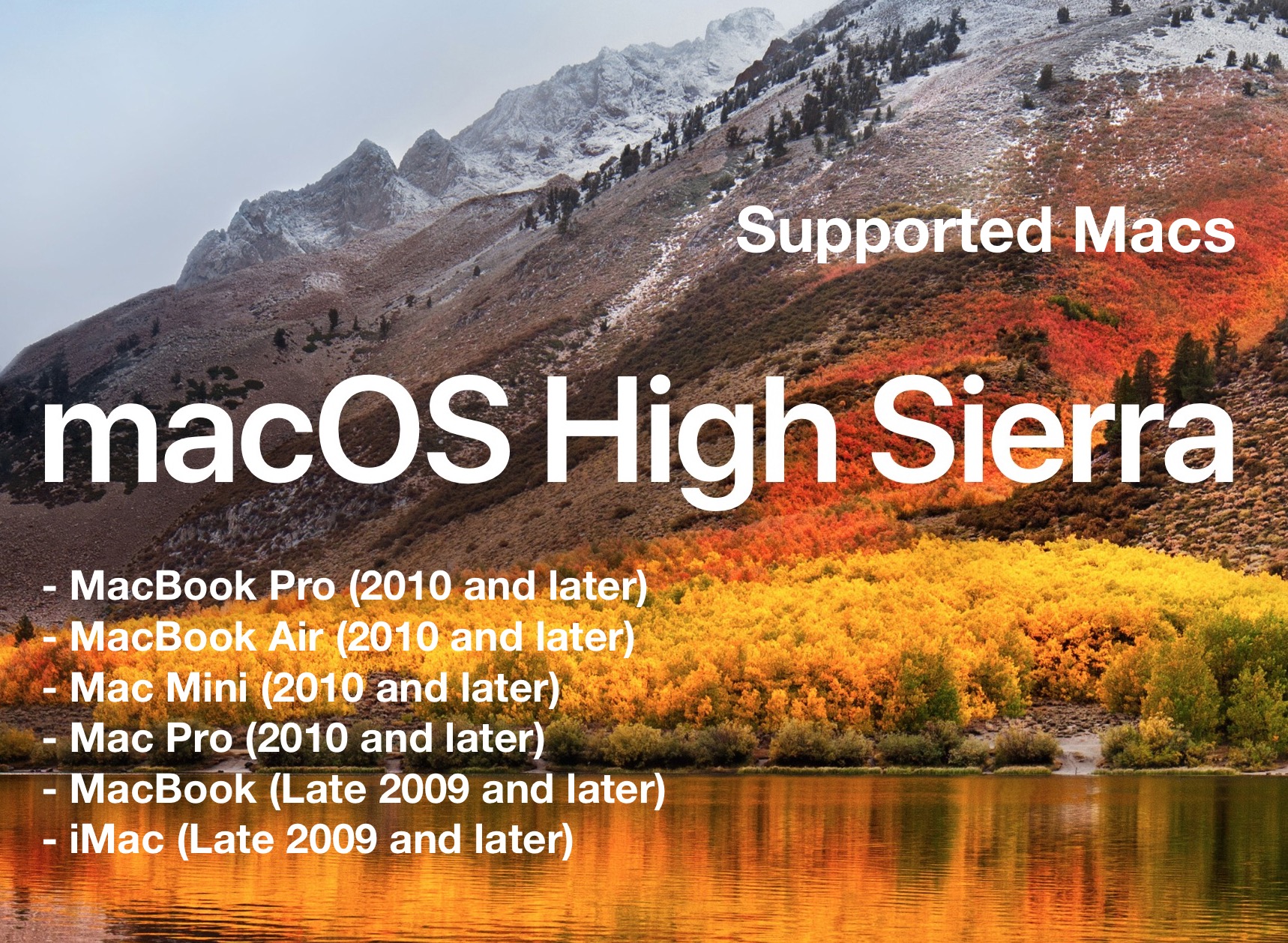 mac os high sierra requirements for photoshop